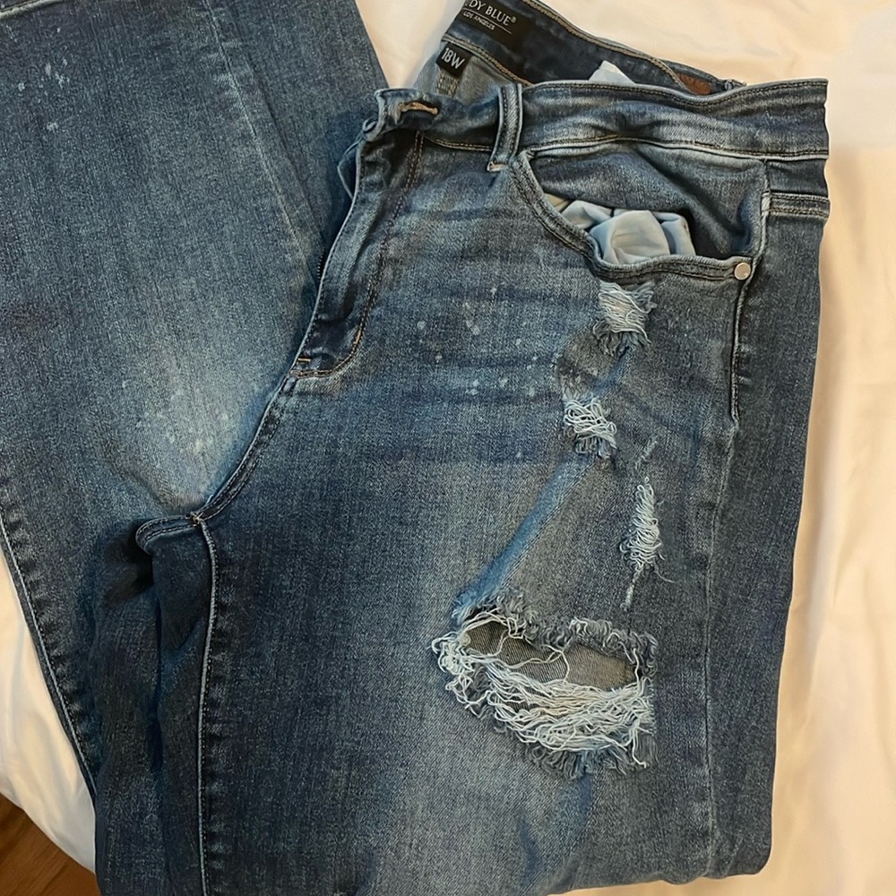 Judy blue curvy mid rise boyfriend jeans